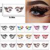 Face Eye Tattoo Stickers Eyeline Eye Shadow Temporary Tattoo Stickers for Women Men Face Eye Makeup Halloween Decals Party Supplies
