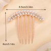 Missgrace Luxury Glitter Sparkly Crystal Rhinestones Pearls Gold Hair Side Combs Hairpins Barrettes Clips Hair Accessories for Women Girls (Color 2)