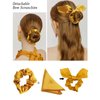 Hair Scrunchies Silk Bow Scrunchies Bunny Ear Hair Ties Cute Satin Scrunchies with Bow for Girls Hair Ribbons for Women Jaciya Hair Accessories Elastic Ropes Ponytail Holder Scrunchy Bobbles