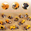 FANELEQU 36 Pack Pull Back Construction Engineering Vehicles Toy Playset, Mini Plastic Construction Excavator Trucks Car Toys for Boys Girls Kids Toddlers