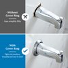 1 Pack Metal Tub Spout Cover Ring, Chrome Bathroom Faucet Remodeling Wall Plate with 1 Pcs Foam Gasket, 1-1/2 Inch ID and 3-5/8 Inch OD