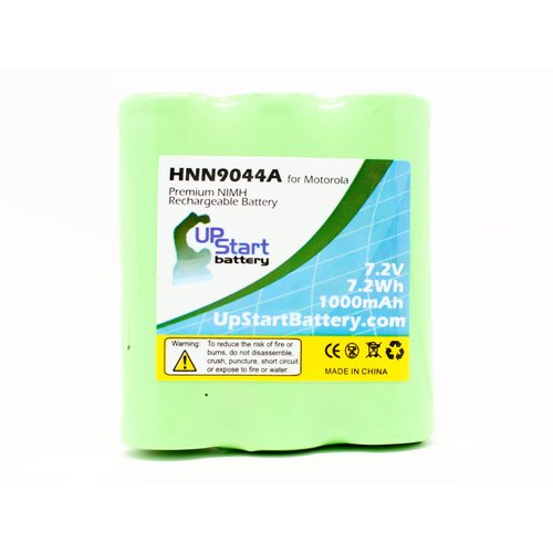 2 Pack - Replacement for Motorola MU21CV Battery - Compatible with Motorola HNN9044A Two-Way Radio Battery (1000mAh 7.2V NI-MH)