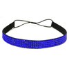 Wigspedia Rhinestone Crystal Stretch Headband 4-Row Head Piece Elastic Hair Band for Women (Royal Blue)