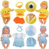 10 Sets for 10-11-12 Inch Baby Doll Clothes Dress Newborn Baby Doll Accessories Gown Costumes Outfits with Schoolbag Kitchen Toy Xmas Present