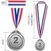12 Pieces Metal Winner Gold Silver Bronze Award Medals With Neck Ribbon 2 Inches