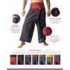 LannaPremium Thai Fisherman Pants for Men Women Yoga Pants Pirate Pants 2 Tone - Martial Arts Pants Gray Black…