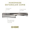 Kent 91TG Detangler Combs for Women Wide Tooth Hair Comb for Curly and Wavy Hair - Wide Tooth Combs and Wet Hair Comb, Large Handle Wide Tooth Shower Comb for Hair for Effective Detangling Kent Comb