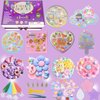 1000 Pieces of Multi Style Waterproof Stickers, 50PCS Easy DIY Keychain Bookmark Making Kit, Unicorn, Princess, Cute Animal, Arts Craft Supplies for Kids, Birthday Gifts for Boys and Girls Aged 4-8