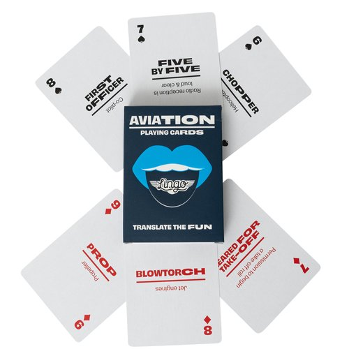 Aviation Lingo Playing Cards | Travel Flashcards | Learn Aviation Slang Vocabulary in A Fun & Easy Way | 52 Essential Translations | Pilot | Aero
