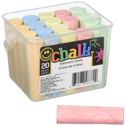 Chalk Sidewalk Chalk 20 Count- 5 colors