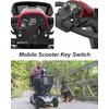 Ignition Starter On Off Switch Lock with Easy Pull Key Fit for Most Pride Victory Go Go Mobility Scooter Electric Scooter 4 Wheels Power Chairs 4 Keys