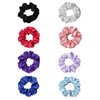 AWAKINK 8 pcs Scrunchies Hair Ties, Silk Satin Scrunchy, Hair Elastics Bands, Ponytail Holder, Colors Elastic Hair Bands for Girls and Women – Contrasting Colors