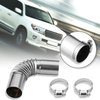 2pcs Diesel Heater Exhaust Pipe, Stainless Steel 24mm Parking Air Heater Exhaust Pipe Tube Elbow Connector with 4 Clamps for Webasto Eberspacher Diesel Boat Heater 13cm Exhaust Pipes and Tips