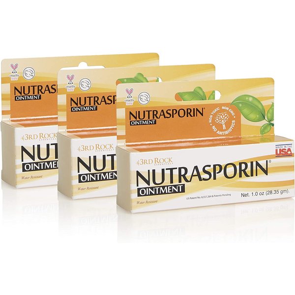 3rd Rock Essentials | Nutrasporin Ointment | Non Antibiotic First Aid Ointment | All Natural Personal Care (1.0 oz | 3 Packs)