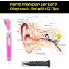 OdontoMed2011 'Mini Fiber Optic Otoscope Light Pink (Pocket Size) ENT Diagnostic Set + 1 Extra Free Bulb Quality Instruments