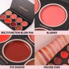 Professional Blush Makeup Palette, 8 Colors Blush and highlighter Palette Matte Powder Bright Shimmer Mineral Contour Blush Palette Makeup Blush Pallet