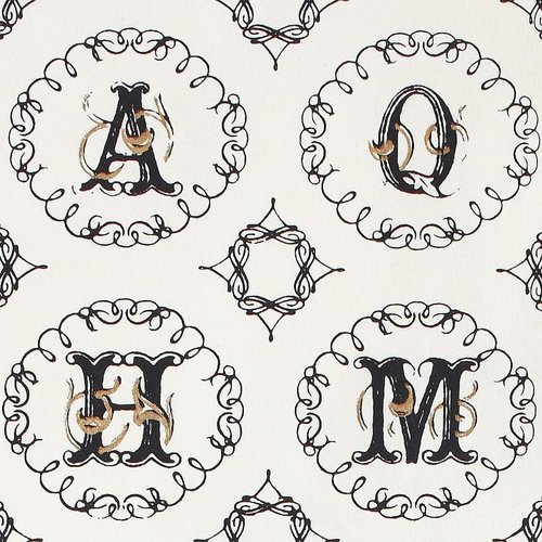 Gift Wrap - Alphabet - Cream