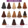 Amir Hair 8 packs French Curly Braiding Hair 20 Inch Loose Wave Braiding Hair Pre Stretched Synthetic Hair Extensions (1B) …