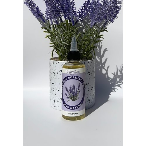 Lavender Rosemary Mint Hair Growth Oil for Women & Men - 100ml Natural Hair Oil with Vitamin E - Promotes Hair Growth, Strengthens Hair, Repairs Split Ends - Non-Greasy Formula for All Hair Types
