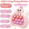 Intoypad Quick Push Pop Fidget Game Toys, Bunney Light Up Fidget Toy with 1 Min Auto-Off Electric Pop Bubble Game Controller Handheld Puzzle Sensory Toys Birthday Christmas Easter Gifts Toys for Kids