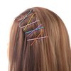 160pcs Multi Colored Bobby Pins 2-2.5 Inches Metallic Barrettes Hair Clips for Women