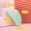 Ecoswer GuaSha,Gua Sha Facial Tool,Secret Therapy of Beauty from The Ancient Oriental,Face Slimmer Massage,Decrease Puffiness and Tighten Skin,Improve Face Shape.(Green)