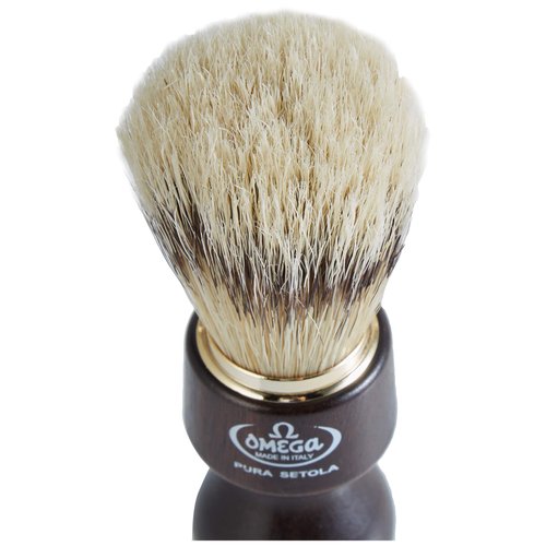 Omega 26 - Shaving Brush in Pure Bristle, Dark Brown