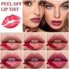 PASNOWFU Peel Off Lip Stain, Matte Liquid Lipstick, Lip Stain Peel Off, Lip Tint Long Lasting Waterproof Tattoo Magic Color Lip Liner, Non Stick Color Peel Off Mask Lip Gloss Makeup - 05