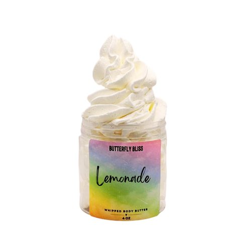 Lemonade Whipped Body Butter – Fresh Squeezed Lemon Scented Moisturizer for Dry Skin – Shea & Mango Butter Hydration – Natural Summer Skincare Gift – 4 oz Jar