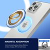 Magnetic Phone Ring Holder for MagSafe pop Socket,【Two-Sided Magnetic】 360° Rotation Magnetic Phone Grip for iPhone 16/15/14/13/12 Series/Samsung/Google,Pop Socket for iPhone(Blue with Gold)