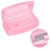 ranrose Nail Tools Clean Box,Plastic Nail Tray for Cleaning Container Plastic Clean Box Storage Organizer for Nail,Manicure Tools Nail Tips Art Equipment for Salon SPA