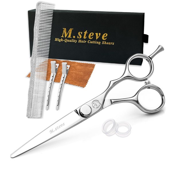 Hair Cutting Scissors 6.5",Tijeras De Peluqueria Profesional with Premium Stainless Steel, Extremely Very Sharp Barber Scissors for Salon/Home Use