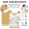 Bible Bingo Game, 24 Players Christian Sunday Church Bingo Cards for Women Men Party Favors for Family Open Day Holiday Party Activities Supplies Party Decoration Bingo Game- JK0103