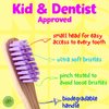 Kids Bamboo Toothbrushes (6 Pack) - Extra Soft Natural Bristles For Kids & Toddlers Teeth | Zero Waste Biodegradable Bulk Wooden Tooth Brush Travel Kit | BPA Free, Eco-Friendly Organic Compostable