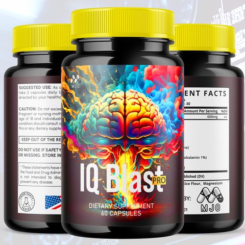 (2 Pack) IQ Blast Pro Capsules, IQ Blast Pro Official Capsules with All Natural Ingredients, IQBlast Advanced Brain Formula Multivitamin Health & Wellness Pills, Max Strength Supplement (120 Count)