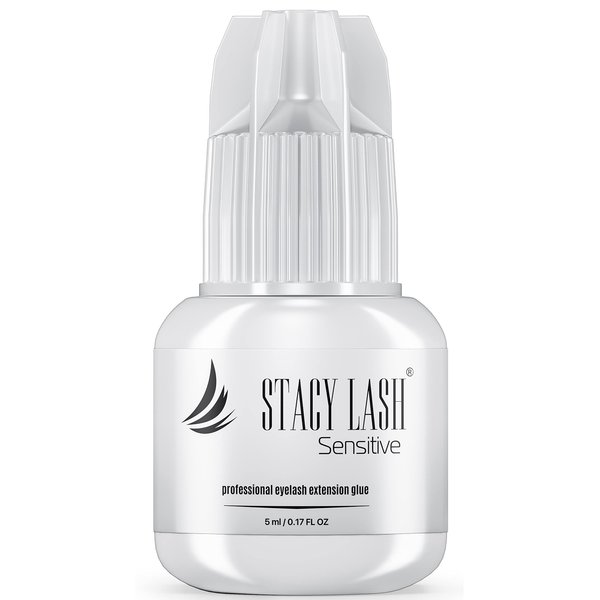 Sensitive Eyelash Extension Glue Stacy Lash 0.17fl.oz/5ml / 5-6 Sec Drying time/Retention – 4-5 Weeks/Black Adhesive/Professional Supplies