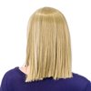 SWACC 14-Inch Short Straight Middle Part Hair Wig Medium Length Synthetic Heat Resistant Wigs for Women with Wig Cap (Dirty Blonde Highlights)