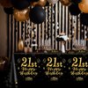 41 PCS 21st Birthday Decorations for Women Men Black and Gold Cheers to 21 Years Set Included Plates Napkins Tablecloth for Her Him 21 Years Old Birthday Party Supplies