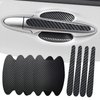 neynavy 8 PCS Car Door Handle Scratch Protectors, Universal Carbon Fiber Car Door Handle Paint Guard, Door Handle Cups Protective Film Side Sticker, Prevent Paint Chipping Door Bowl Sticker (Black)