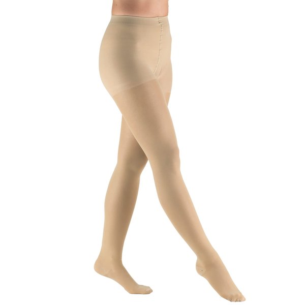 Truform Sheer Compression Pantyhose, 20-30 Mmhg, Women's Shaping Tights, 20 Denier, Nude, Small
