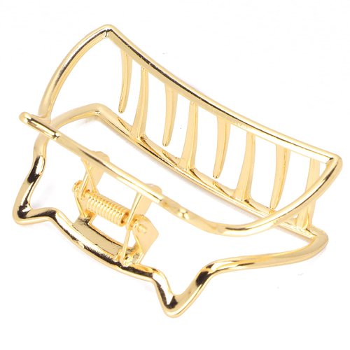 Lovely Cat Hair Claw Clips, Metal Strong Hold NonSlip Cat Shape Jaw Clips Hair Holder for Women, Fashion Claw Clips Hair Accessories (bright gold)