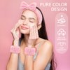 EIMMBD 9 PCS Face Wash Headband Wristband Set, Wrist Towels for Washing Face, Spa Headband Makeup Skincare Headbands Wrist Bands for Washing Face (Pink Beige White)