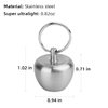 NHDT HN02 Stainless Steel Keychain Pill Holder, Apple Pendant Design, Portable Waterproof Pill Box Container for Purse or Pocket or Necklace, Mini EDC Pill Case for Outdoor Travel.