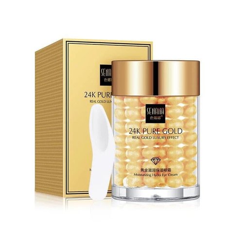 24K Gold Eye Cream For Deep Hydrating, Anti-Aging Gold Eye Cream For Dark Circles And Puffiness,Moisturizing Lightenex Gold Cream Lifting Eye SENANA (2 PACKS)
