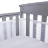 BreathableBaby Breathable Mesh Liner for Full-Size Cribs, Sheer Deluxe 5mm Mesh, Clouds (Size 4FS Covers 3 or 4 Sides)