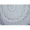 Popular Handicrafts Tapestry Wall Hanging Hippie Ombre Mandala Bohemian Hippy Metallic Shine Intricate Indian Tapestries Bedspread 54 x 82 Inches (140cm x 210cm) Silver