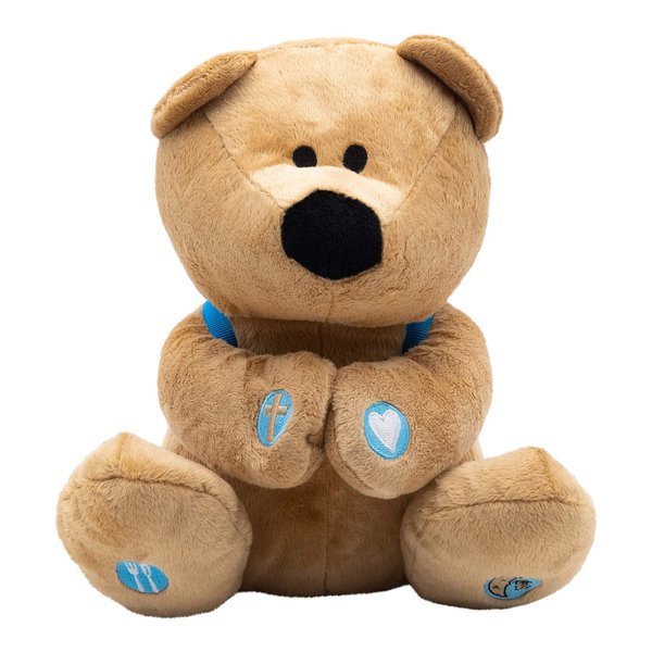 BibleToys Prayer Bear 10' Plush Stuffed Animal with Prayer Book and Backpack