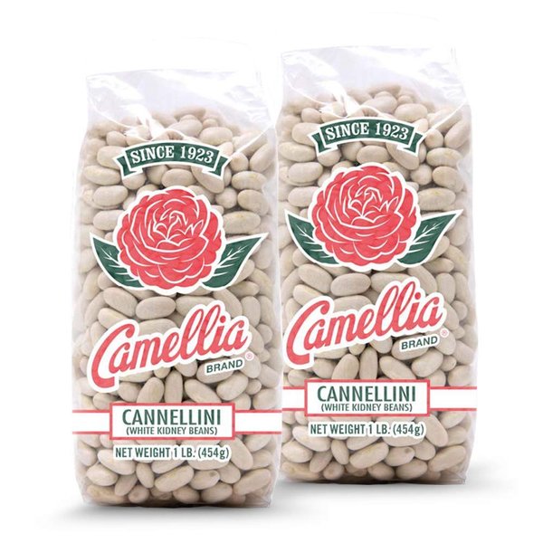 Camellia Brand Dried Cannellini Beans, 1 Pound (Pack of 2)