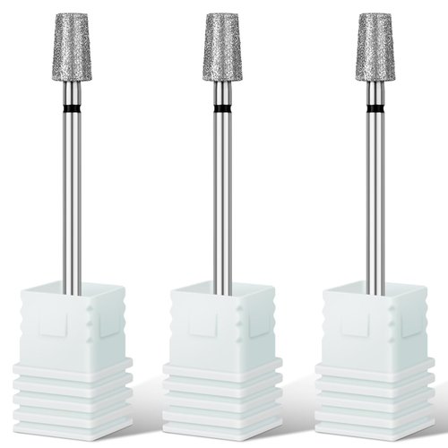 Rolybag Cuticle Nail Drill Bits Tapered Barrel Cuticle Drill Bit for Nail Diamond Drill Bits 3/32” Professional Safety Cuticle Clean Drill for Electric Remove Cuticle Dead Skin Manicure Tools (Coarse)