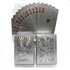 IvyMei 2 Pack Dragon Playing Cards Waterproof Silver Foil Playing Cards Plastic PVC Poker Cards High Flexible(Silver)
